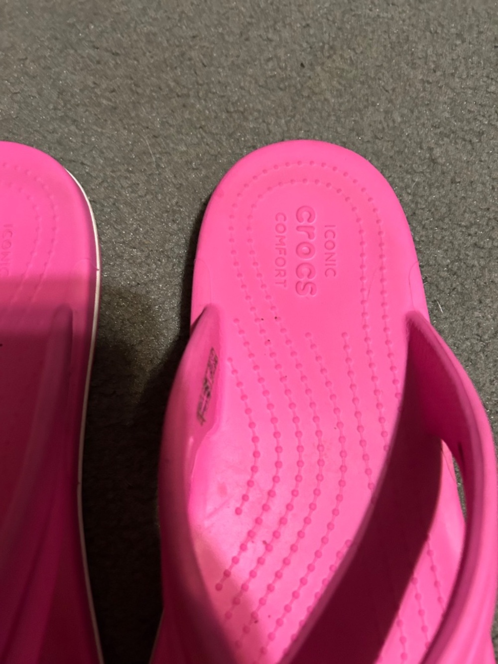 Crocs Hot Pink Flip Flops - Picture 2 of 7
